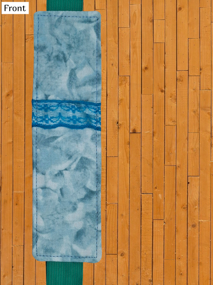 Penholder/Bookmark - Turquoise Watercolor - Teal Elastic