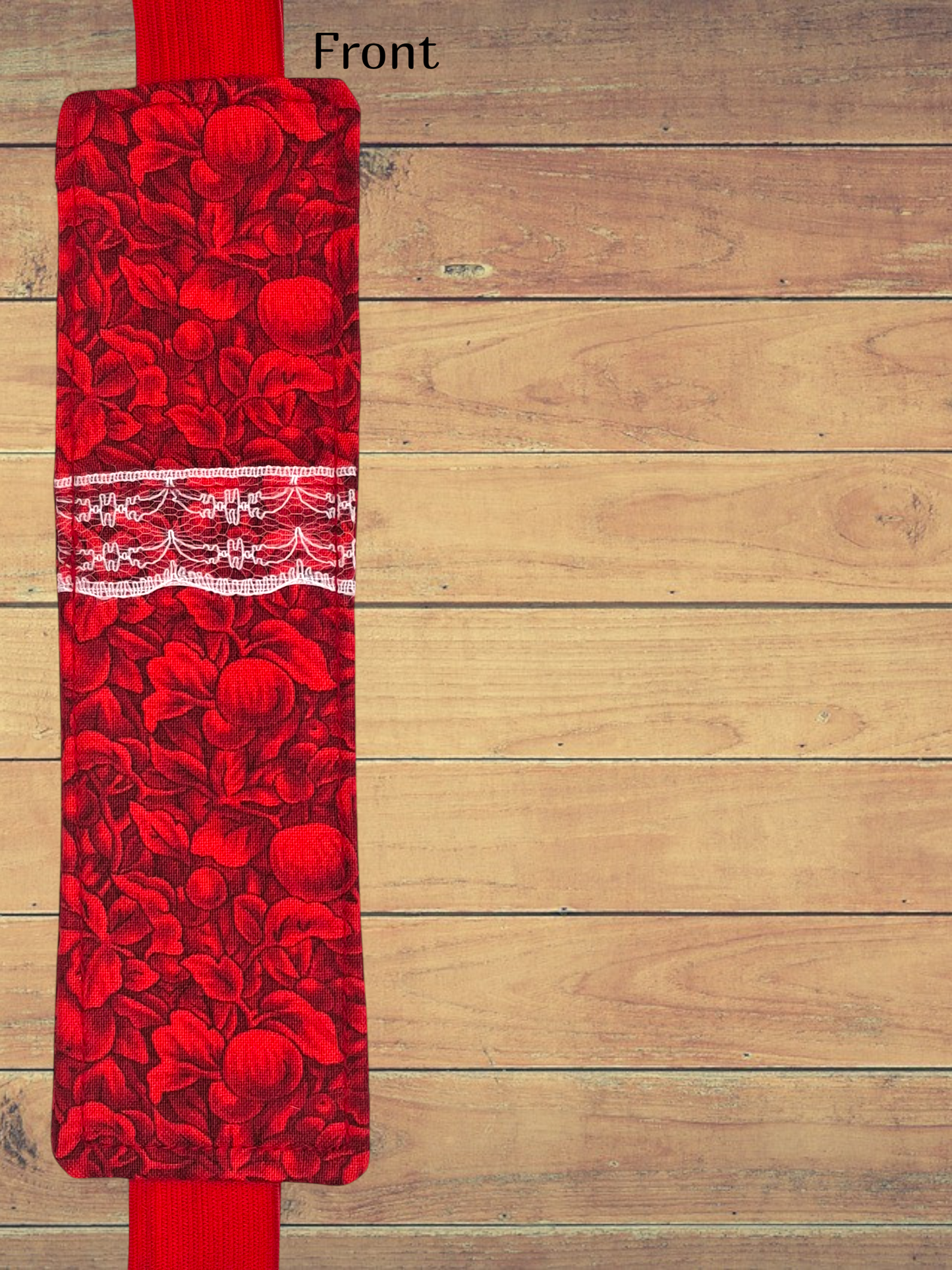 Penholder/Bookmark - Red Apples - Red Elastic