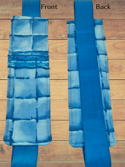 Penholder/Bookmark - Aqua Blue - Light-blue Elastic