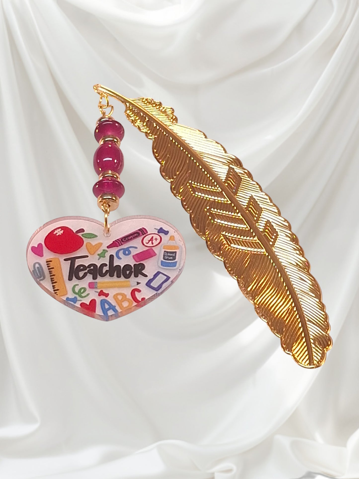 Teacher Heart on a Feather