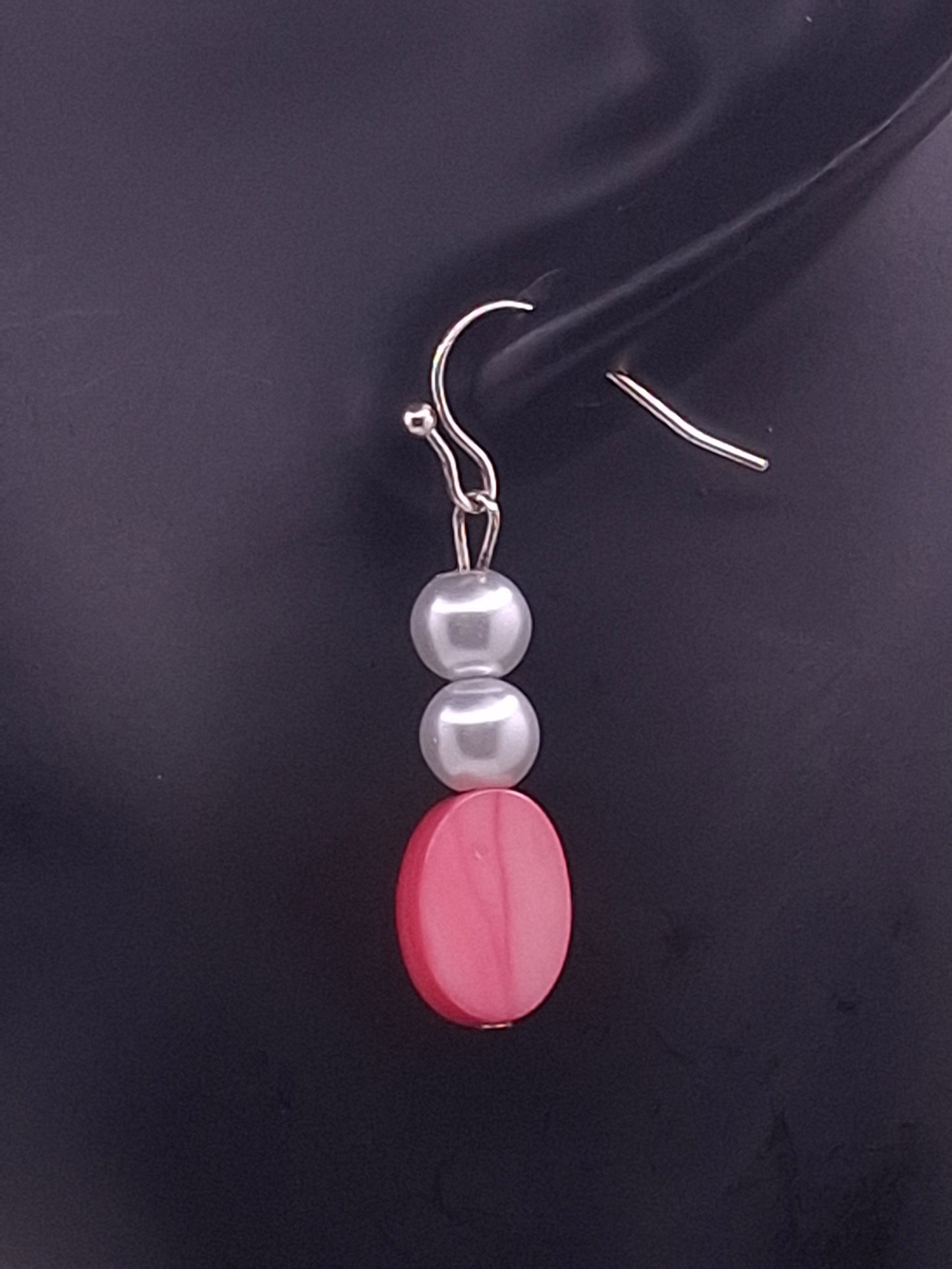 Silver-tone Sun-Rainbow-Stars Bookmark with Pink Marble Beads and Faux Pearls with Earrings and Bracelet